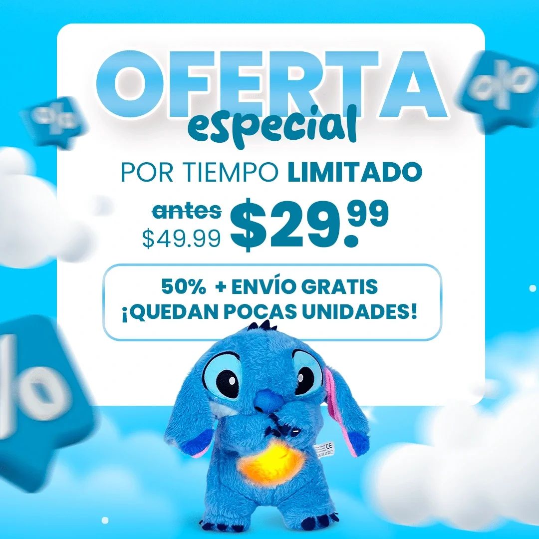 Peluche Stitch Que Respira Antiestrés Edición Limitada